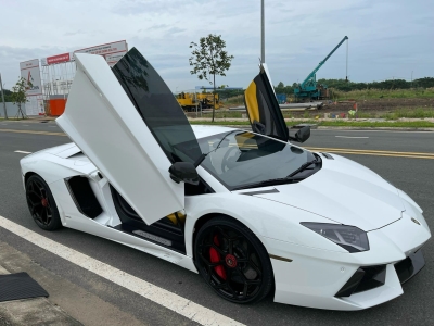Cho thuê xe hoa Lamborghini Aventador màu trắng