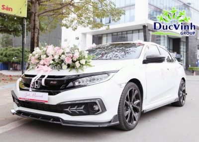 Thuê xe cưới màu trắng Honda Civic giá tốt