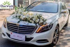 Cho thuê xe cưới mercedes S màu trắng