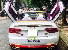 Cho thuê xe cưới Audi S5 màu trắng mạ vàng
